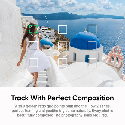 Miss Cool Insta360 Flow Plus AI Tracker Bundle White - Foldable Phone Gimbal, AI Tracking with Any App, Multi-Person Tracking, Built-in Tripod, Remote Control, iPhone/Android Stabilizer, Travel & Vlog