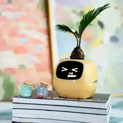 Cute Emoji Flower Plant Pot: Intelligent Potted Ivy Desktop Green Plant